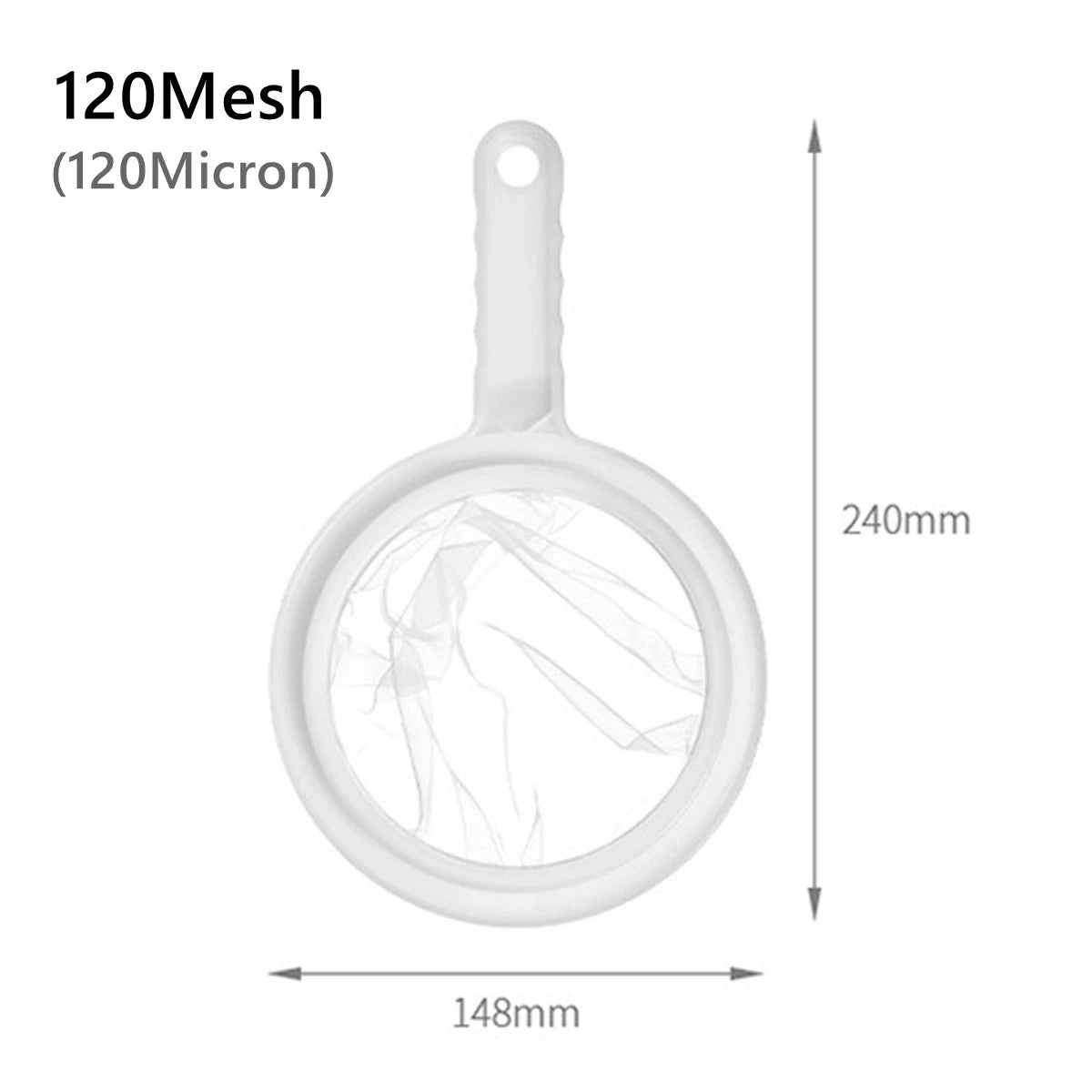 100/200/400 Mesh Kitchen Nut Milk Filter Ultra-fine Mesh Strainer Nylon Mesh Filter Spoon for Soy Milk Coffee Yogurt Strainers