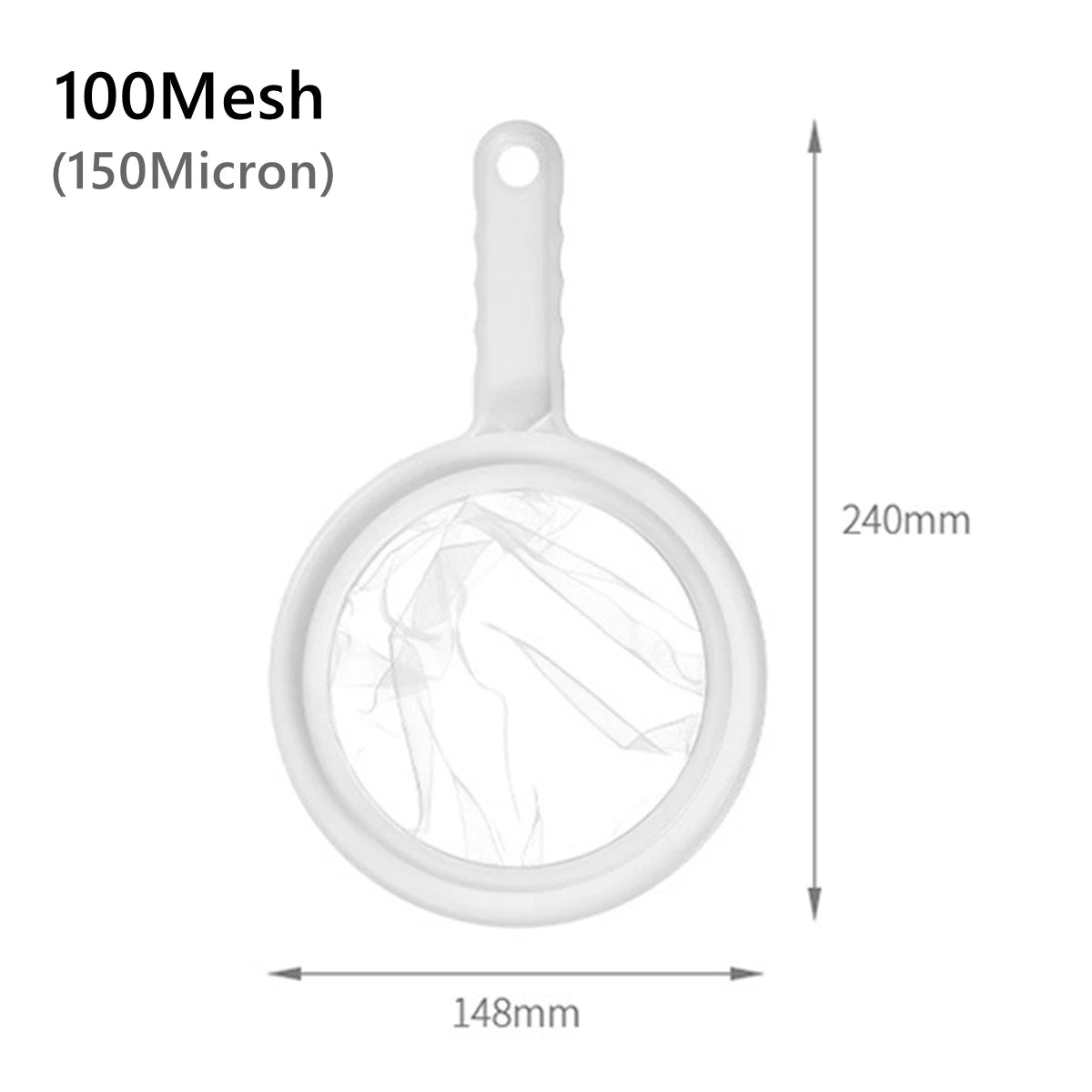 100/200/400 Mesh Kitchen Nut Milk Filter Ultra-fine Mesh Strainer Nylon Mesh Filter Spoon for Soy Milk Coffee Yogurt Strainers
