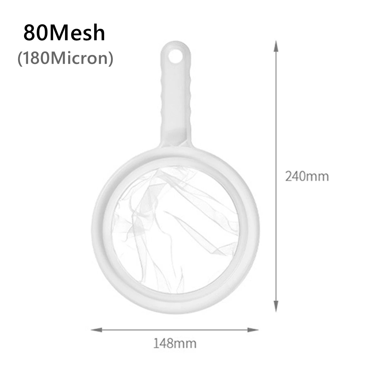 100/200/400 Mesh Kitchen Nut Milk Filter Ultra-fine Mesh Strainer Nylon Mesh Filter Spoon for Soy Milk Coffee Yogurt Strainers
