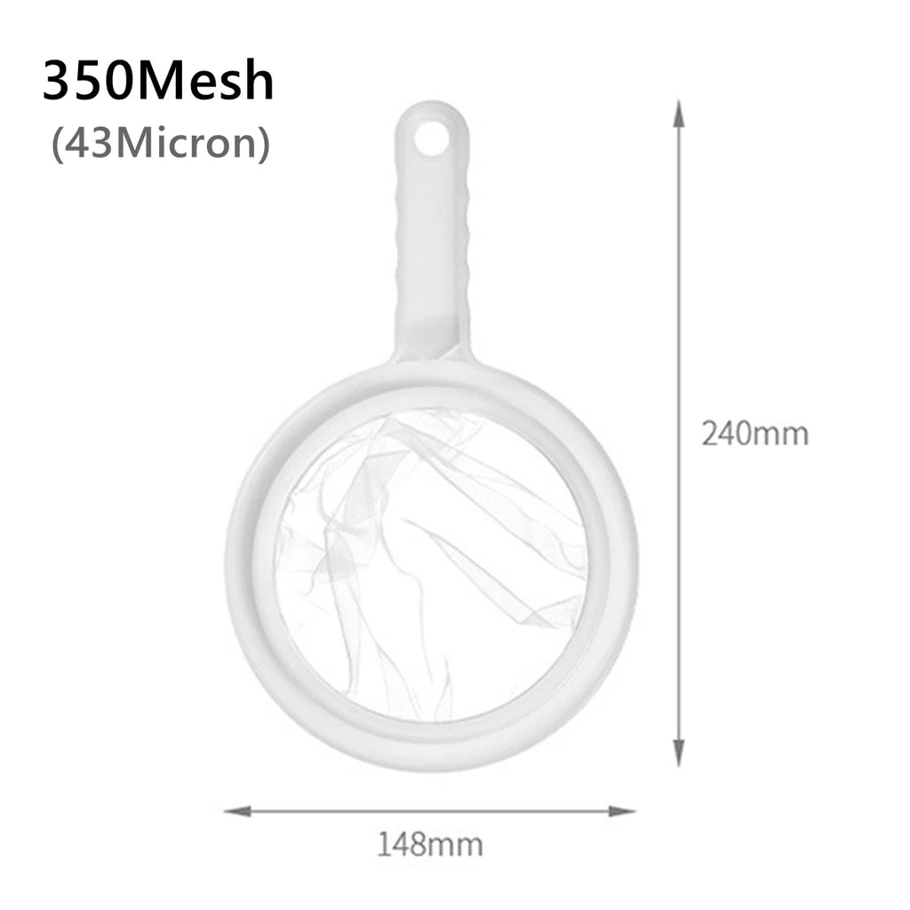 100/200/400 Mesh Kitchen Nut Milk Filter Ultra-fine Mesh Strainer Nylon Mesh Filter Spoon for Soy Milk Coffee Yogurt Strainers