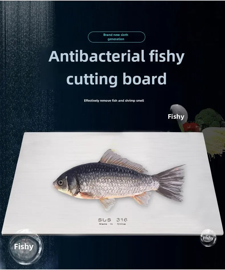 316 stainless steel panel and chopping board, kitchen household thickened double sided extra large kneaded surface cutting board