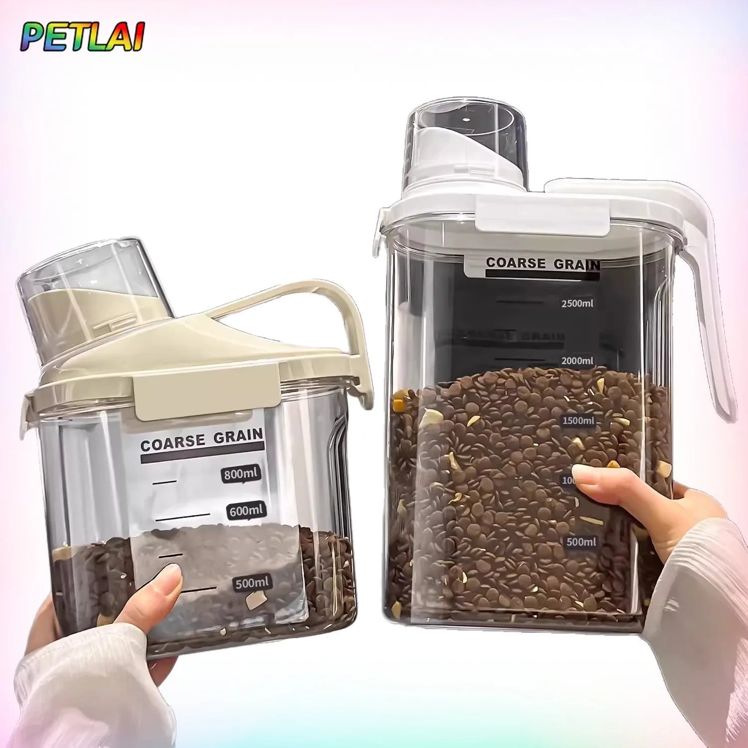 Cat food sealed storage tank dog food storage bottle thickened household pest-proof bucket food-grade moisture-proof container