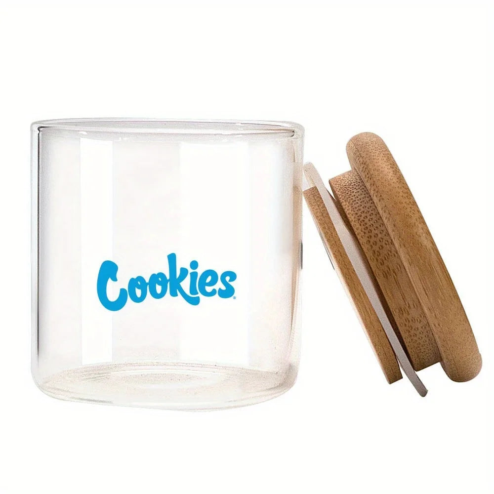 Glass Storage Jars with Airtight Bamboo Lid for Serving Tea, Coffee, Spice, Candy, Cookie Food Storage Containers