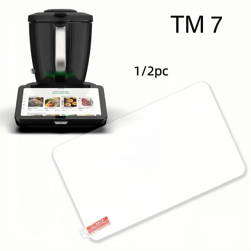 1/2pcs Thermomix TM7 tempered glass protective film, crack resistant, scratch resistant and durable kitchen mixer accessories.