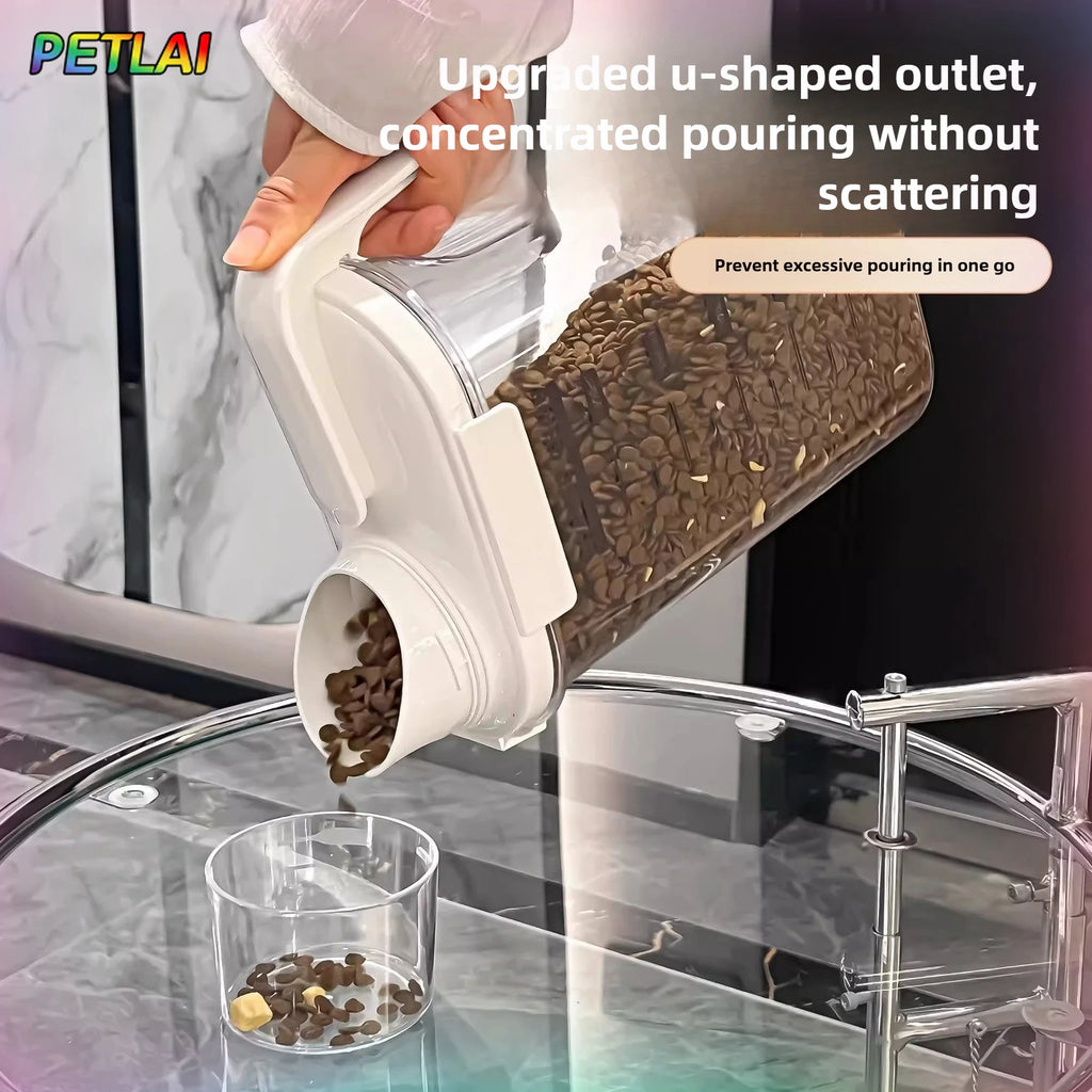 Cat food sealed storage tank dog food storage bottle thickened household pest-proof bucket food-grade moisture-proof container