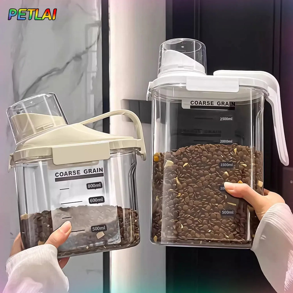 Cat food sealed storage tank dog food storage bottle thickened household pest-proof bucket food-grade moisture-proof container