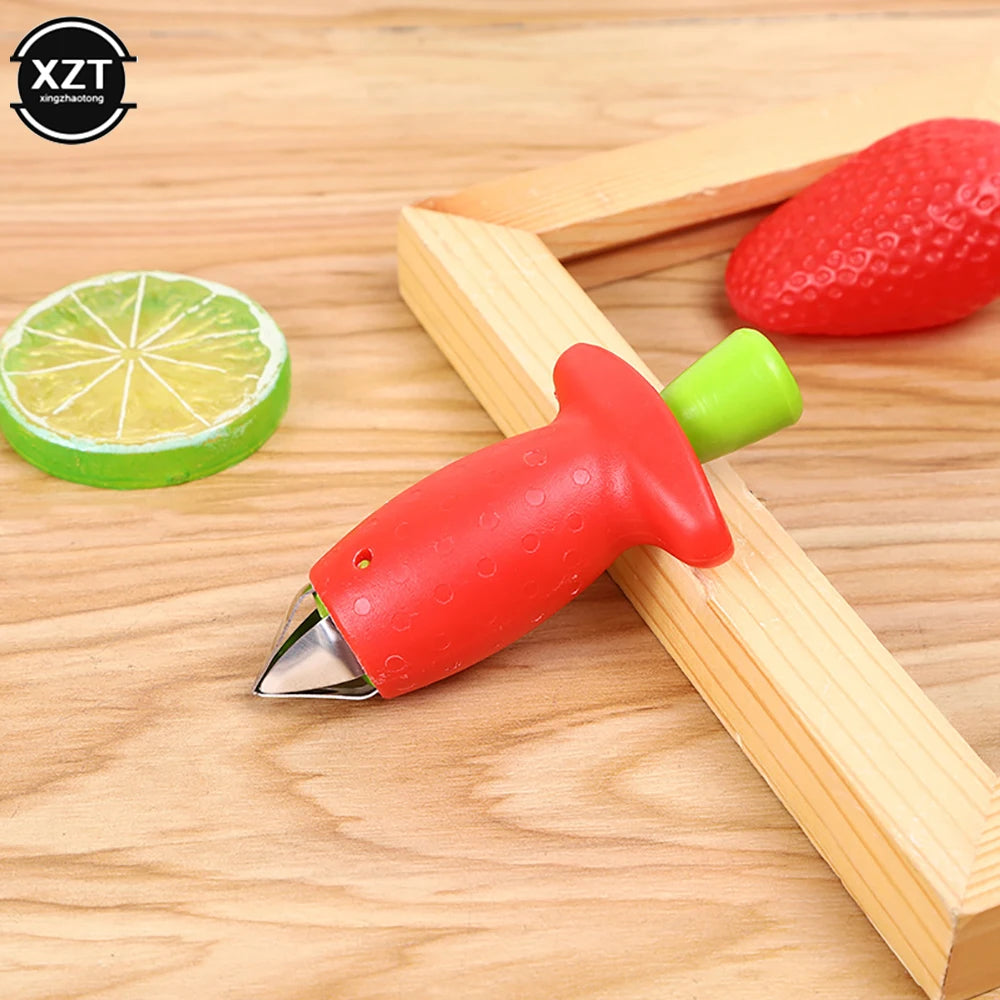 Household Strawberry Huller Creative Fruit Leaf Remover Gadget Tomato Stalks Corers Strawberry Knife Stem Remover Kitchen Tools