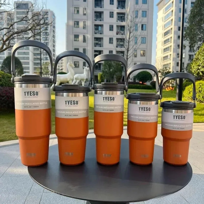 Tyeso Stainless Steel Coffee Cup Cold And Hot Double-layer Insulated Cup Tumbler Thermo Water Bottle Car Travel Mug Vacuum Cup
